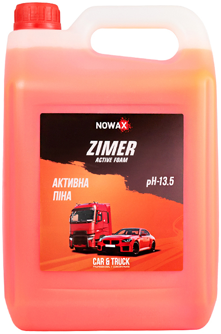 Піна для мийки авто NOWAX суперконцентрат для безконтактної мийки IMER ACTIVE FOAM 5 л 1:20; 1:30 (NX05135) - Фото 1