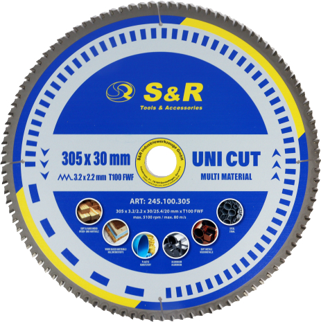 Купить Круг отрезной по дереву S&R UniCut Meister FWF 305x30x3,2 мм (245100305) - Фото 1 Круг отрезной по дереву S&R UniCut Meister FWF 305x30x3,2 мм (245100305) - Фото 1