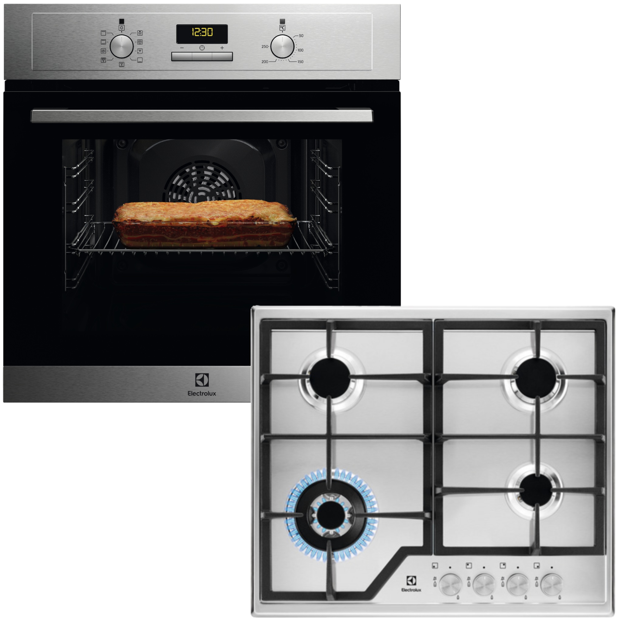 Комплект техніки Electrolux Духова шафа + Варильна поверхня Electrolux EOF3H40BX + EGS6436SX - Фото 1