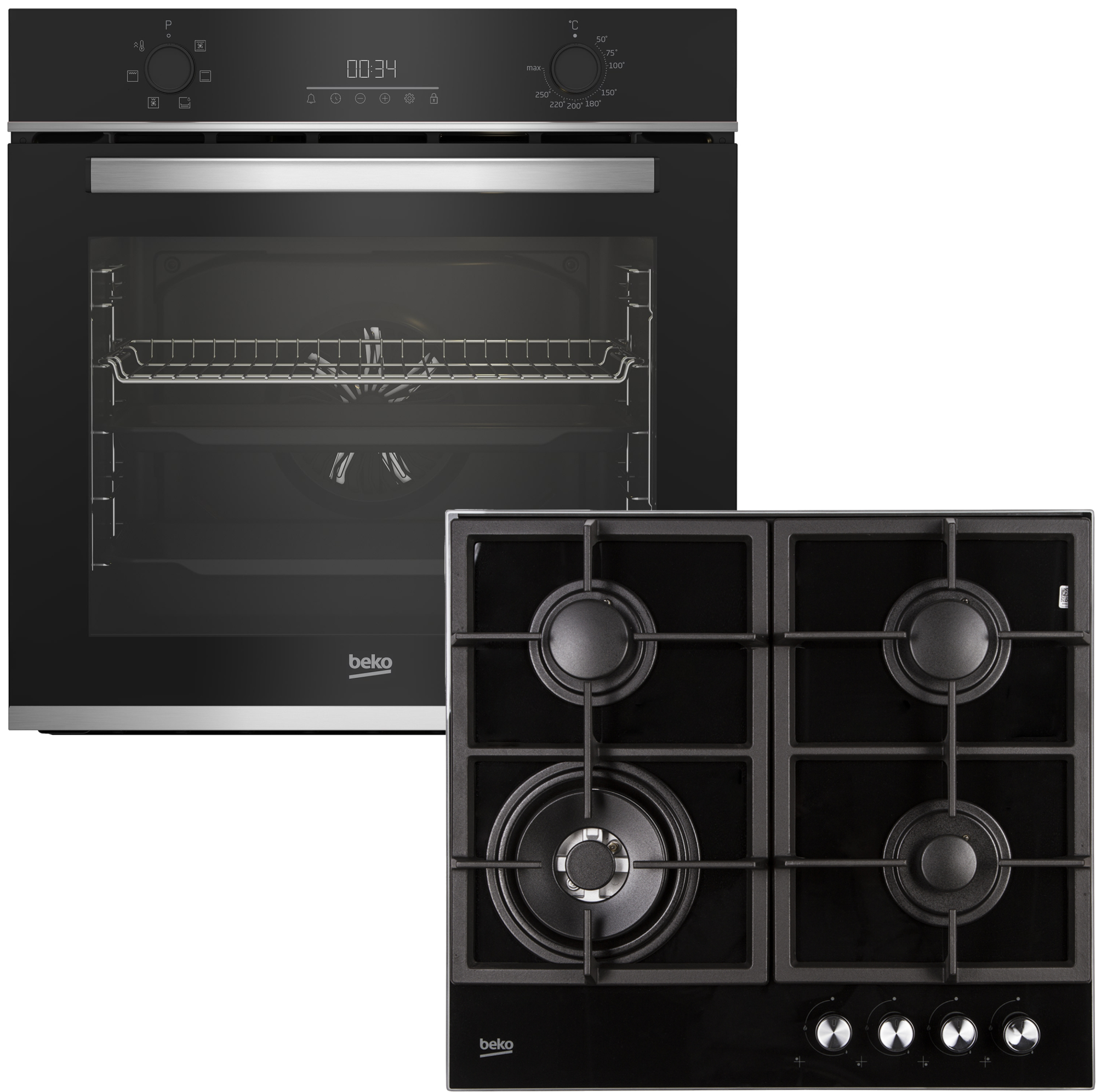 Комплект техники Beko Духовой шкаф + Варочная панель Beko BBIE133002XD + - Фото 1