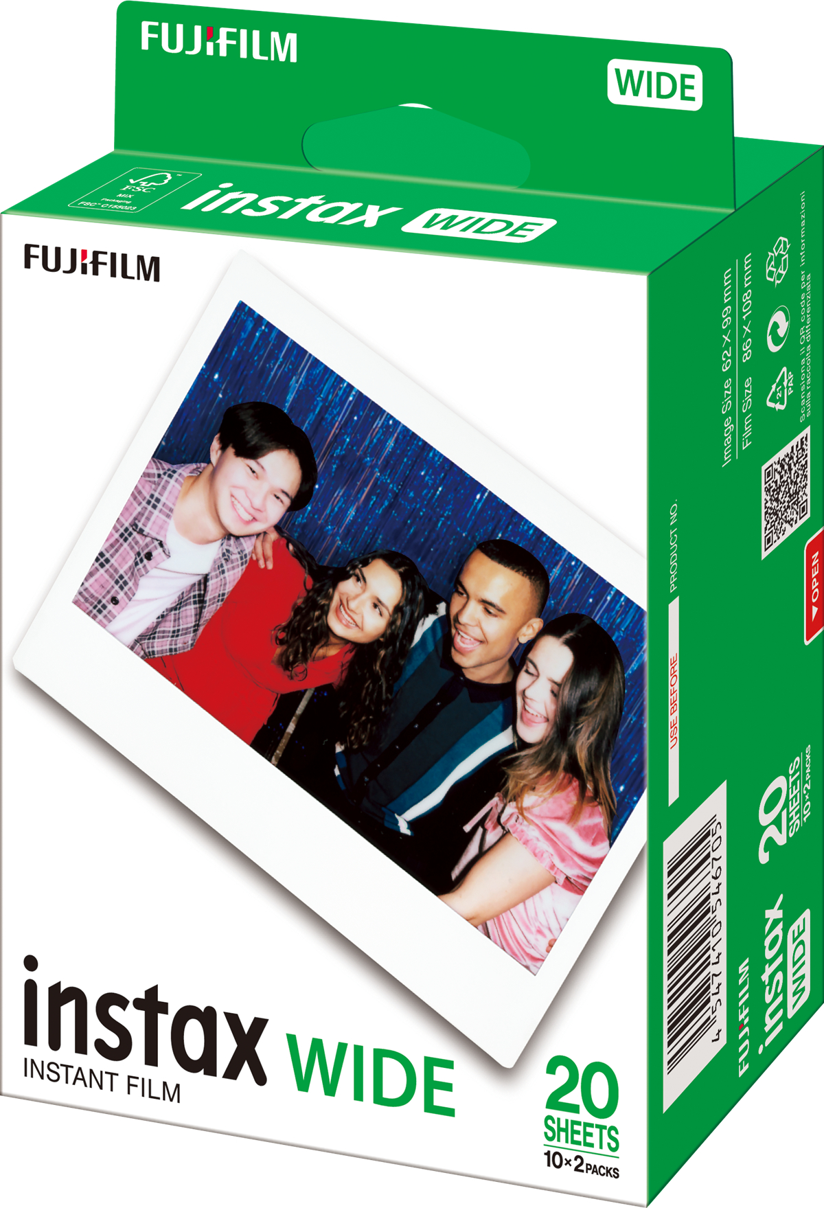 Фотоплёнка Fujifilm INSTAX FILM WIDE EU 10X2/PK (16899922) - Фото 1