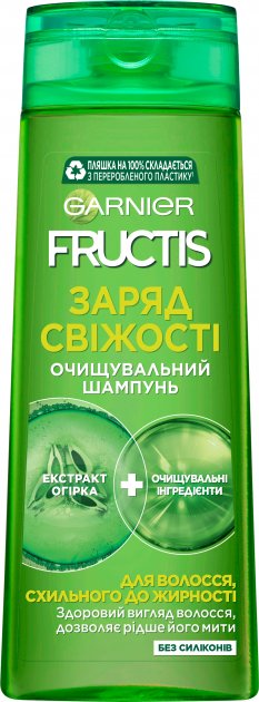 Шампунь женский Garnier FRUCTIS Заряд Свежести 400 мл - Фото 1