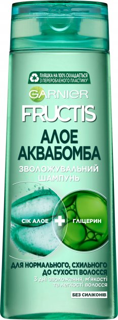 Шампунь женский Garnier FRUCTIS Алое Аква Бомба 400 мл - Фото 1