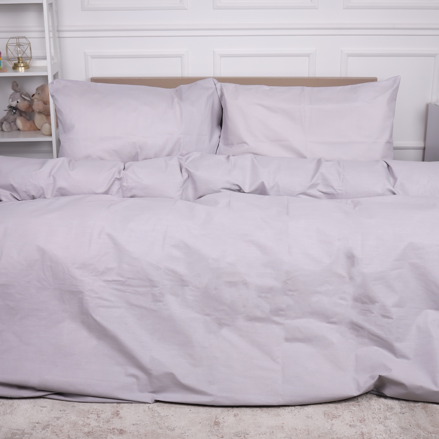 Комплект постільної білизни MirSon Ranforce Elite 16-5703 Light Gray 220х240 (2200004706399) - Фото 1
