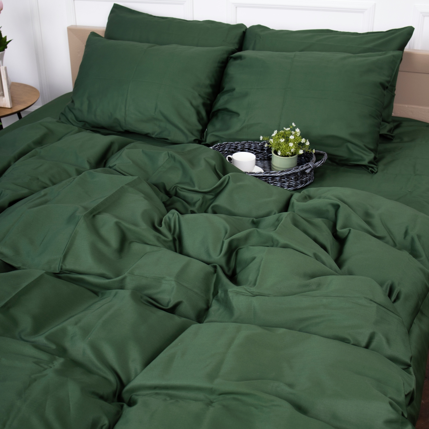 Комплект постільної білизни MirSon Сатин 0844 Green Olive (2200002025034) - Фото 1
