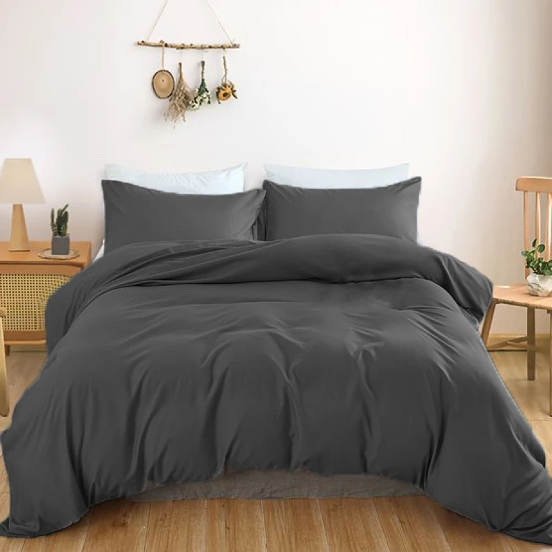 Комплект постільної білизни MirSon Satin Light Pro 10-005 Dark Gray 2x143x210 см (2200010170887) - Фото 1