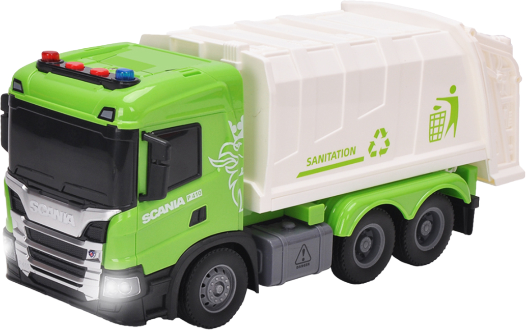 Наземна спецтехніка TechnoDrive Big Truck – Сміттєвоз SCANIA (світло, звук) (6410KS) - Фото 1
