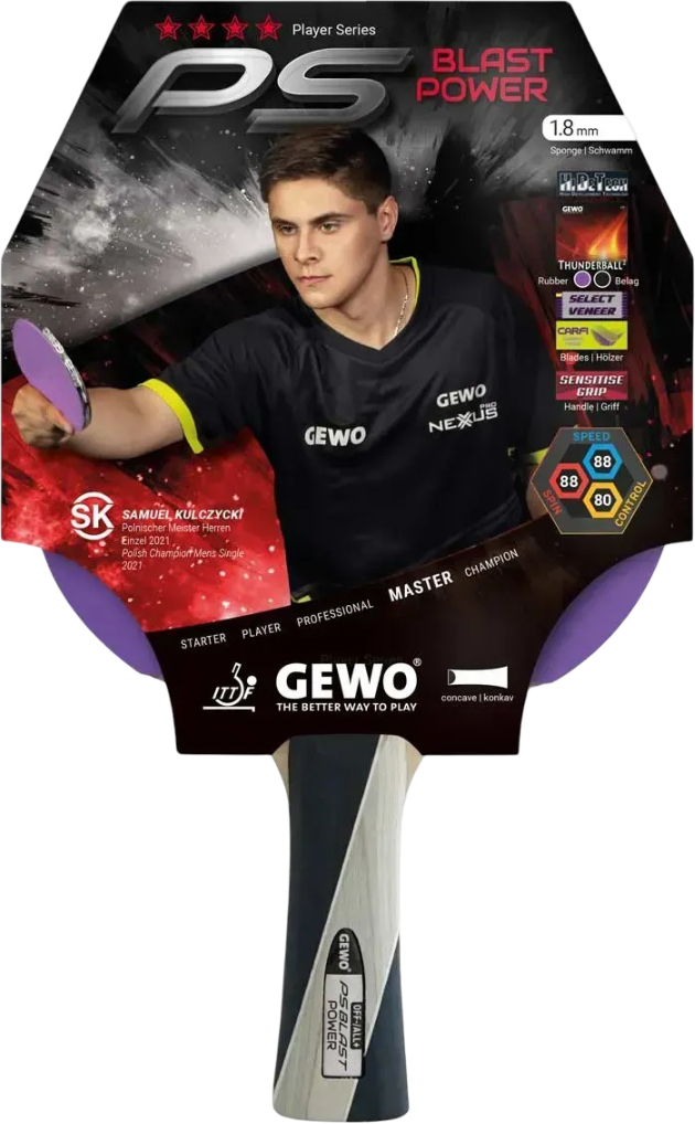 Ракетка для настольного тенниса Gewo PS Blast Power FL (1074100001) - Фото 1