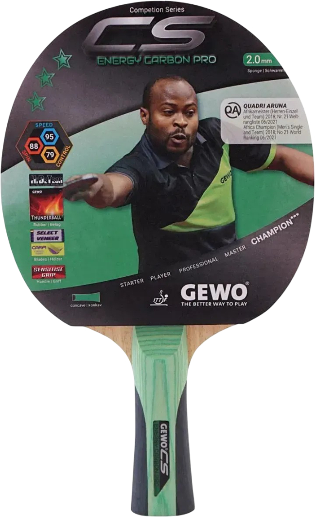 Ракетка для настольного тенниса Gewo CS Energy Carbon Pro FL (1057500001) - Фото 1