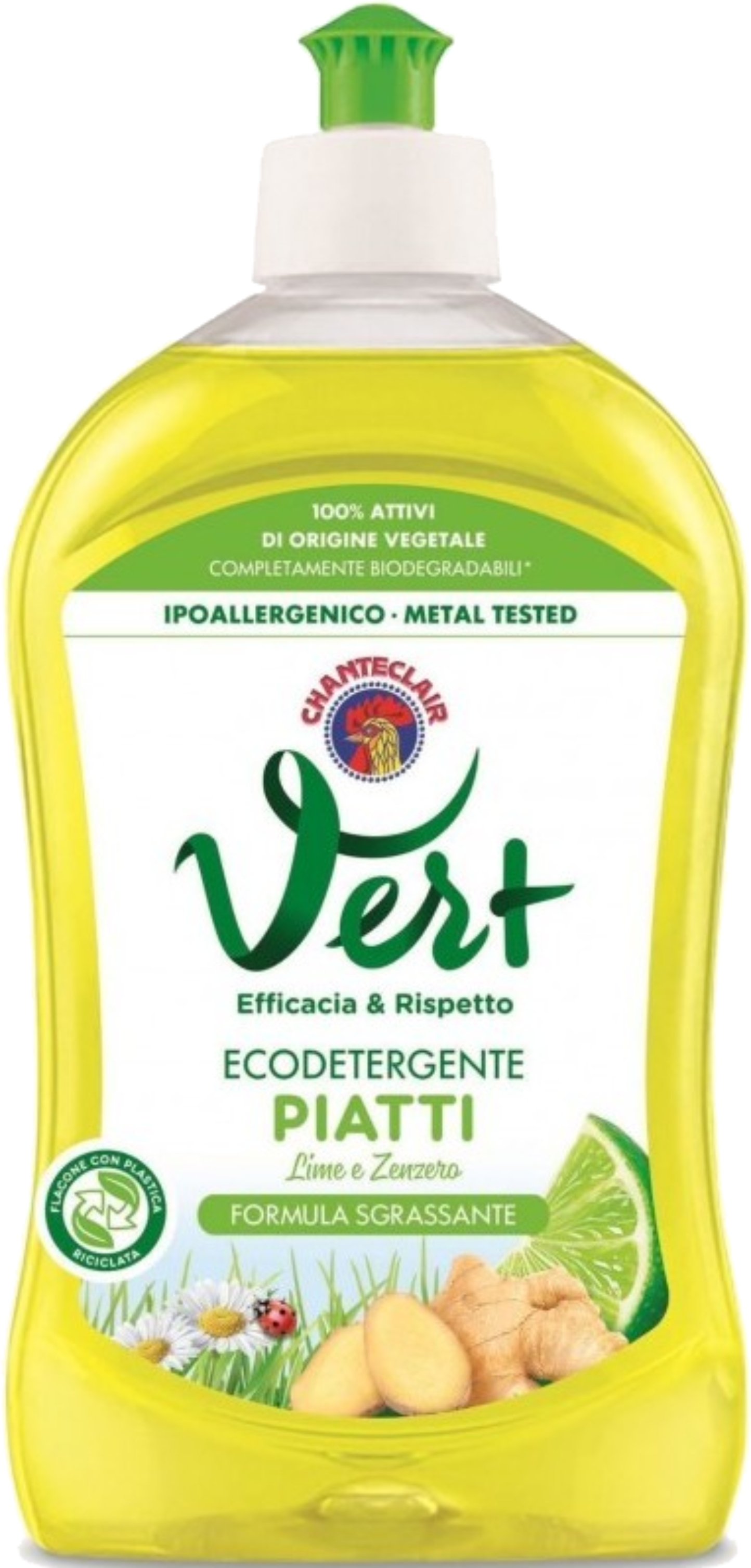 Засіб для ручного миття посуду ChanteClair VERT Лайм та Імбир, 500 мл - Фото 1