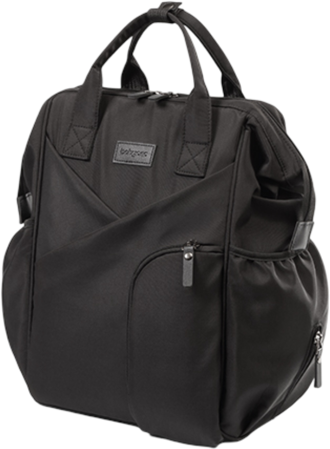 Рюкзак для родителей BabyOno MODERN STYLE Черный с матрасом для пеленки 40х27х19 см (1649/01) - Фото 1