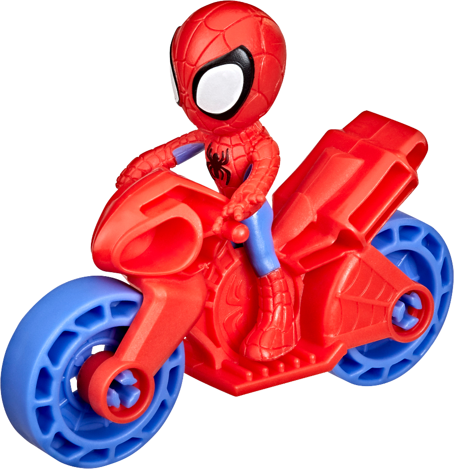 Колекційна фігурка набір Hasbro Спайді та його дивовижні друзі на байку SAF 2.5 INCH SPIDEY AND VEHICLE (F3714_F4001) - Фото 1