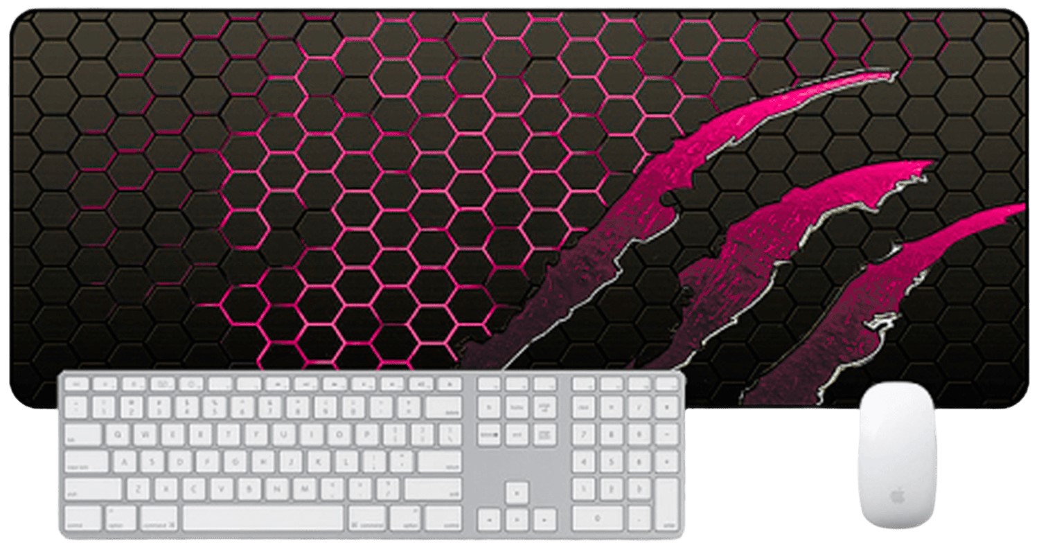 Килимок для миші  ігровий Voltronic Honeycomb Black/Pink (S2382) - Фото 1