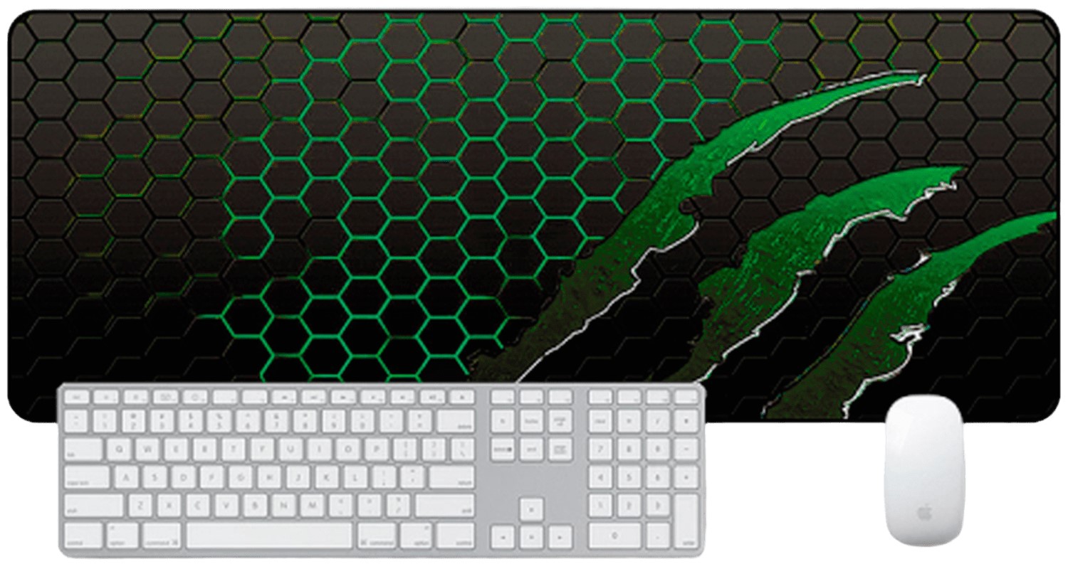 Килимок для миші  ігровий Voltronic Honeycomb Black/Green (S7382) - Фото 1
