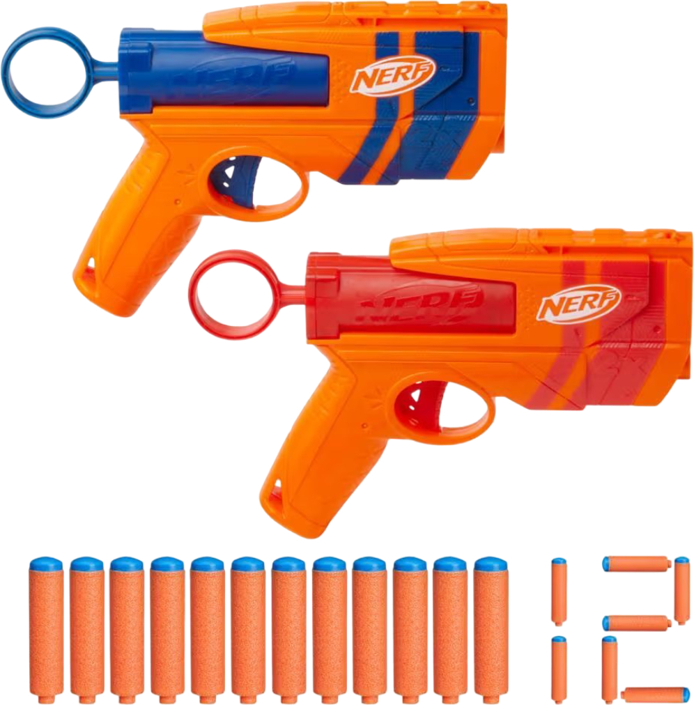 Бластер багатозарядний Hasbro Nerf N Series 2 шт. 12 стріл (G1492) - Фото 1