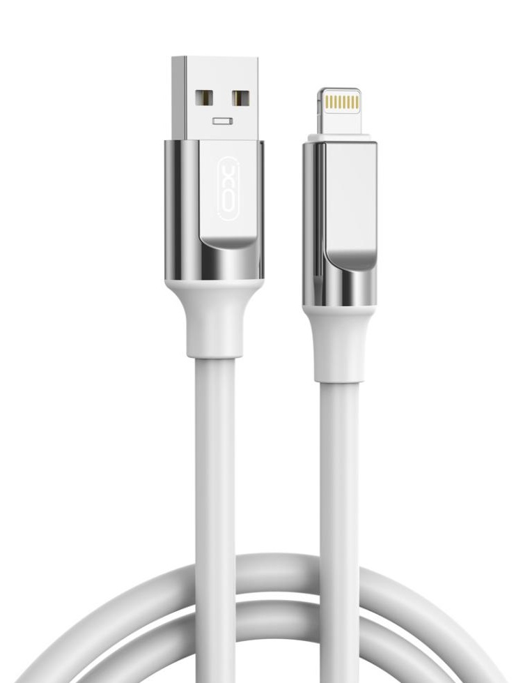 Кабель синхронизации данных XO Liquid Silicone Rubber USB-A to Lightning 6A 1m (NB251_L_White) - Фото 1