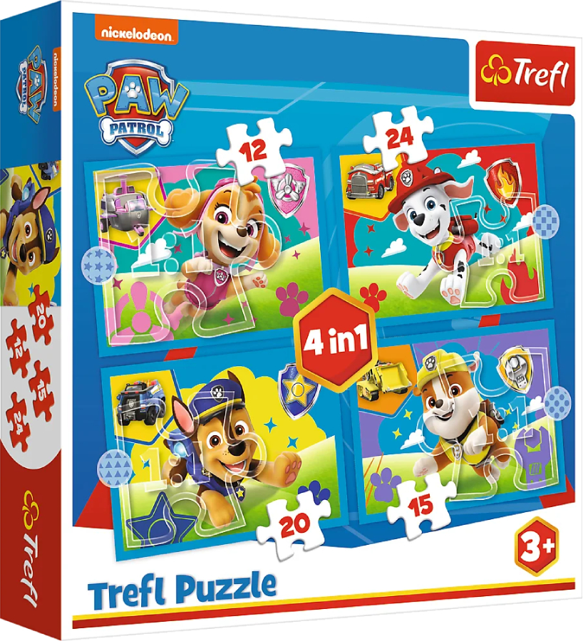 Пазлы (3-4 года) Trefl 4в1 Paw Patrol Запуск щенков (46282) - Фото 1