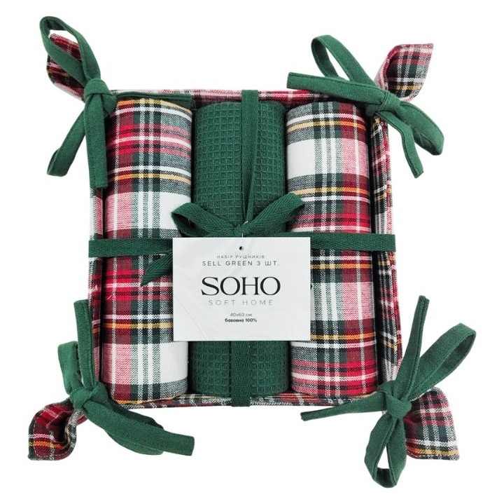 Купить Набор полотенец SOHO 40х60 см Sell Green хлеб. 3 шт. (BS 45539H/1) - Фото 1 Набор полотенец SOHO 40х60 см Sell Green хлеб. 3 шт. (BS 45539H/1) - Фото 1