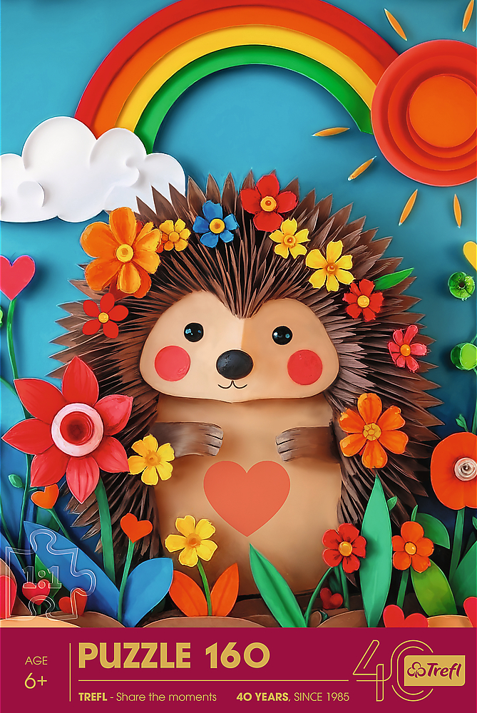 Купити Пазли (5-7 років) Trefl "160" 40 річний ювілей Трефл/Мистецтво з паперу: маленький їжачок (00465) - Фото 1 Пазли (5-7 років) Trefl "160" 40 річний ювілей Трефл/Мистецтво з паперу: маленький їжачок (00465) - Фото 1