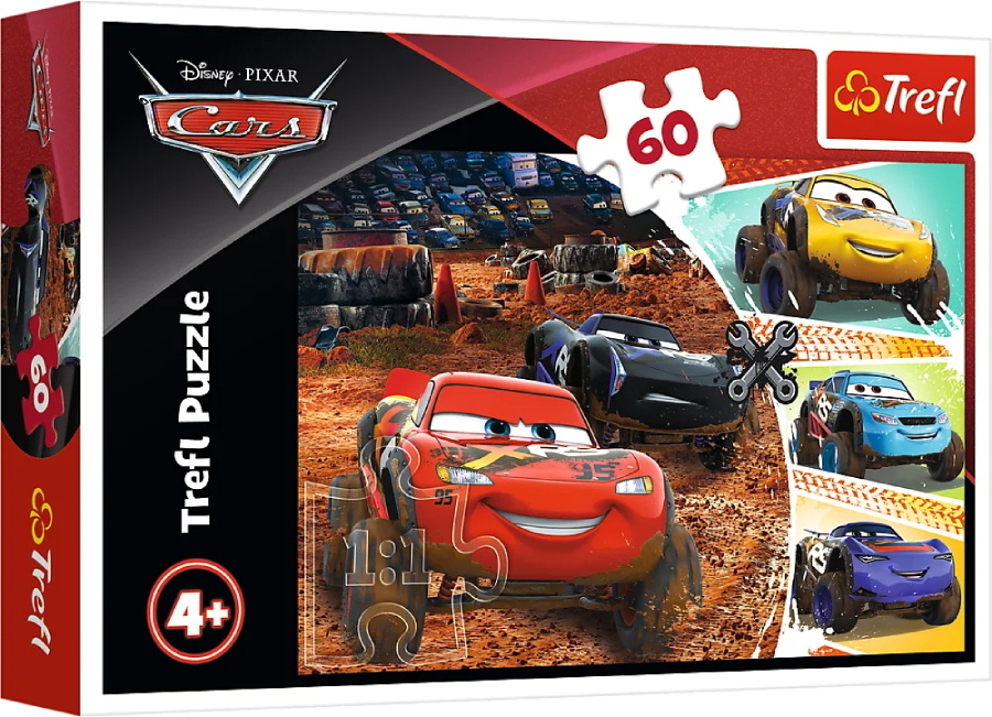 Пазлы (3-4 года) Trefl Cars Молния МакКуин с друзьями 60 эл. (73277) - Фото 1