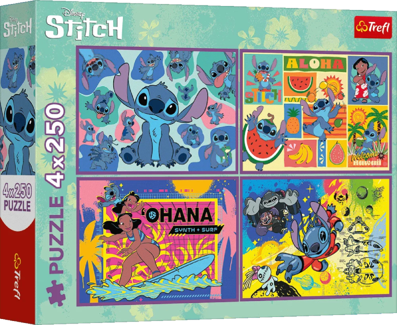 Купити Пазли (8 +) Trefl Lilo&Stitch Дивовижний Стіч 4x250 ел. (33110) - Фото 1 Пазли (8 +) Trefl Lilo&Stitch Дивовижний Стіч 4x250 ел. (33110) - Фото 1