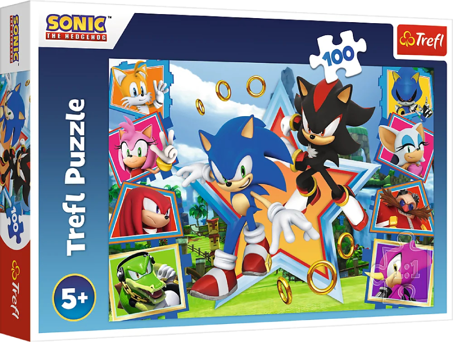 Пазлы (5-7 лет) Trefl Sonic Встречайте Соника 100 эл. (64657) - Фото 1