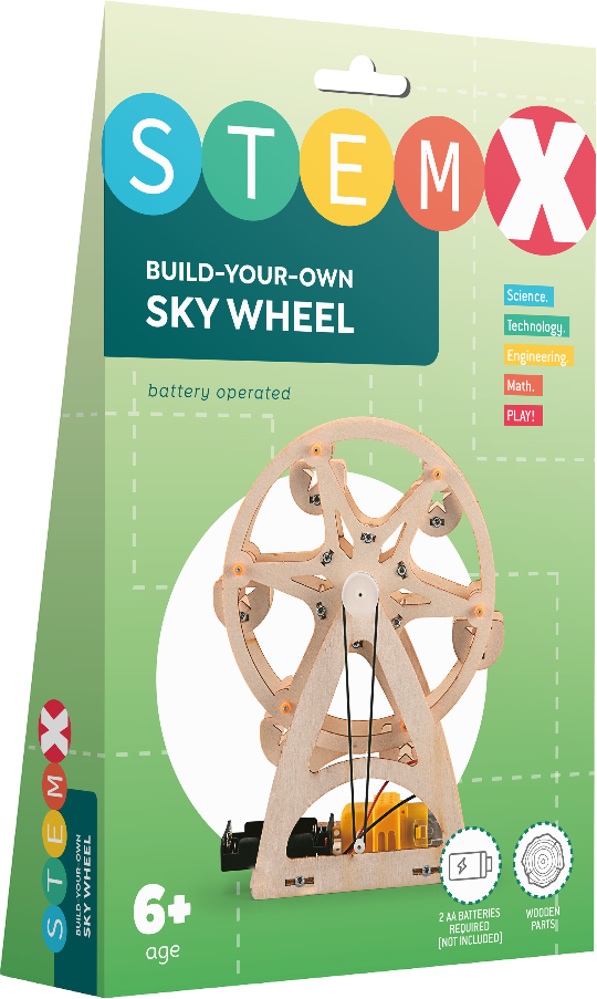 Купити Дерев'яний конструктор STEAM на батарейках колесо огляду (73742) - Фото 1 Дерев'яний конструктор STEAM на батарейках колесо огляду (73742) - Фото 1