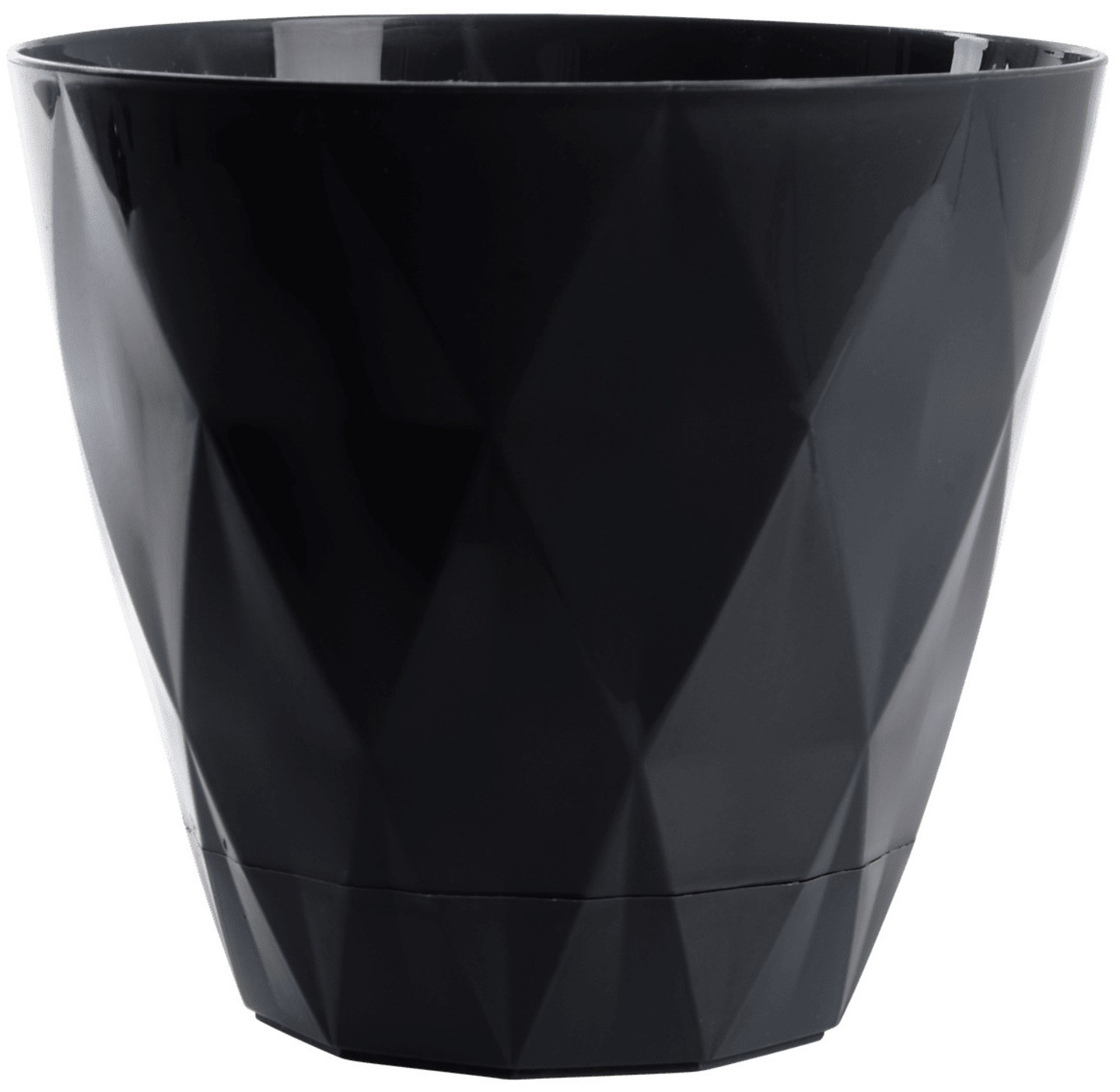 Вазон VIOLET HOUSE 0198 PRIZMA DARK GREY с внутренним сливом воды 1.5 л - Фото 1
