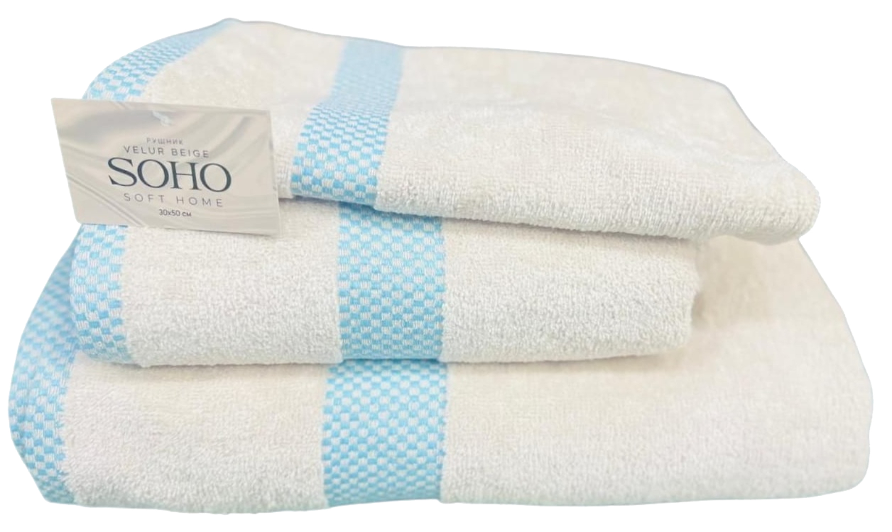 Полотенце банное SOHO 70х140 хлопок 100% Velur Beige - Фото 1
