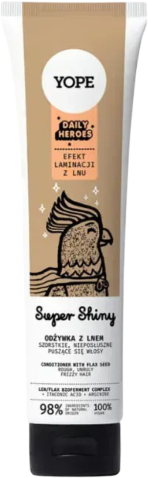Бальзам для волосся Yope DAILY HEROES SUPER SHINY CONDITIONER WITH LINEN 170 мл (5903760208233) - Фото 1