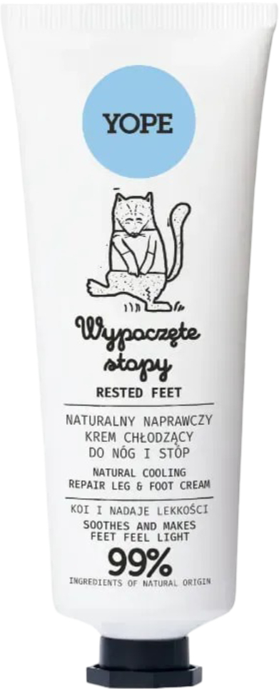 Крем для ніг Yope RESTED FEET NATURAL COOLING REPAIR LEG&FOOT CREAM 75 мл (5903760204990) - Фото 1