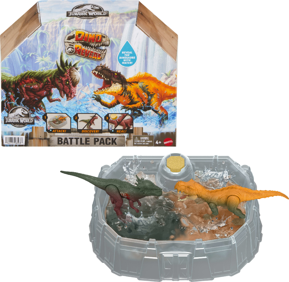 Набор игровых фигурок Jurassic World Боевая арена с динозаврами Невероятное преобразование из фильма (в асс.) (JDC59) - Фото 1