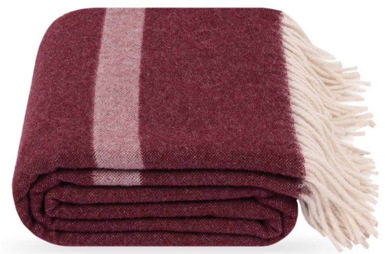 Плед полуторный Lanavitta Ласка бордовый 140х200 (25014249) - Фото 1