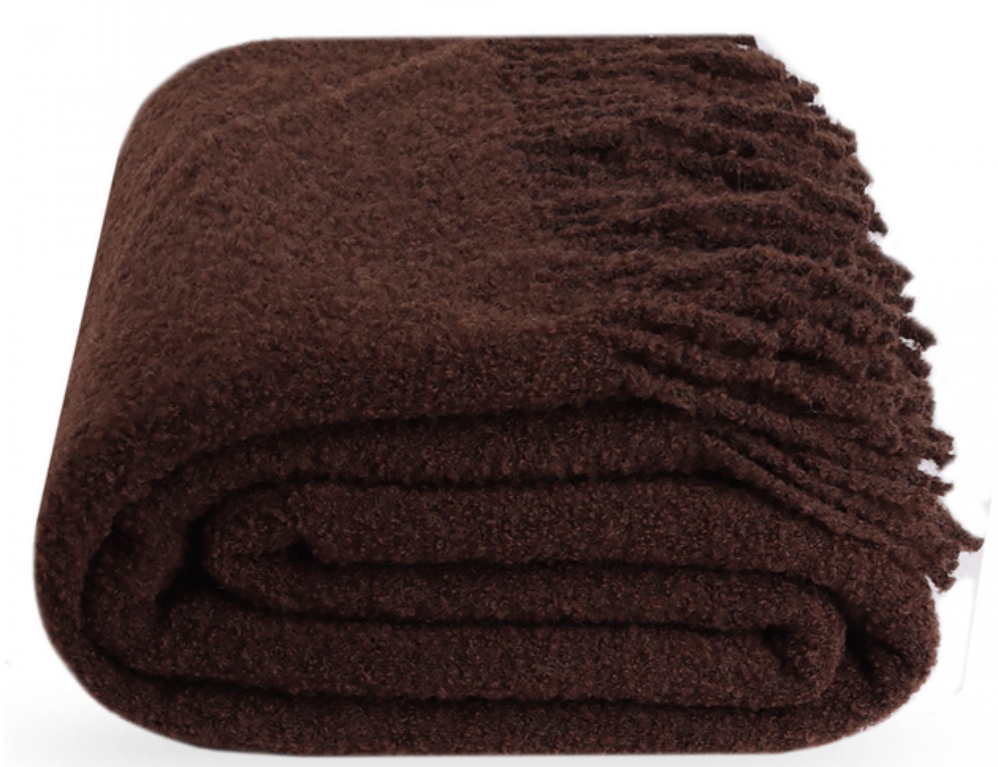 Плед полуторный Lanavitta Букле Премиум коричневый 140х200 (22074088) - Фото 1