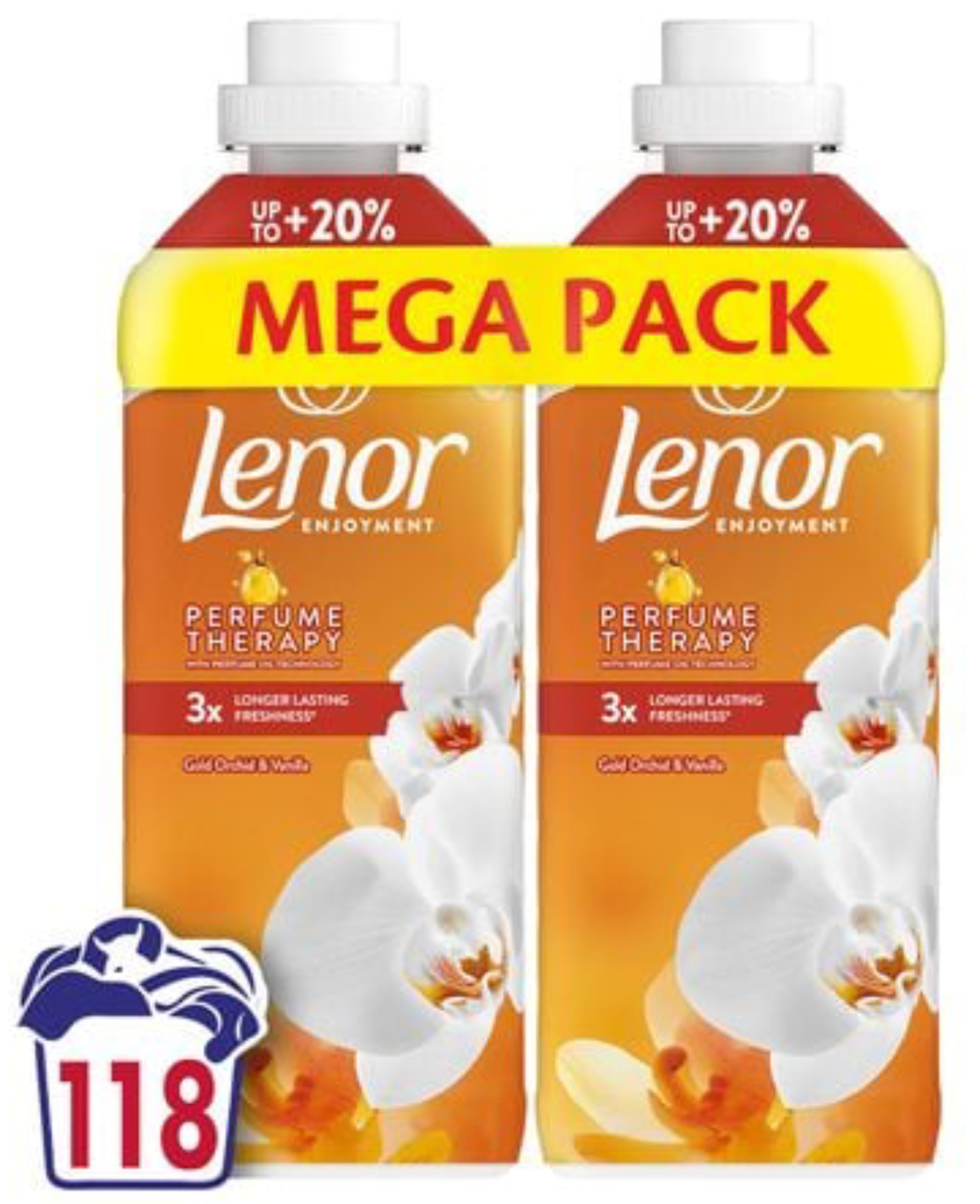 Купити Ополіскувач для білизни Lenor Золота орхідея і ваніль, 118 циклів прання, 2x1,239 л - Фото 1 Ополіскувач для білизни Lenor Золота орхідея і ваніль, 118 циклів прання, 2x1,239 л - Фото 1