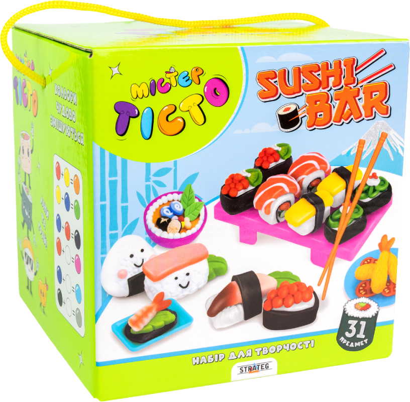 Лепка из теста Strateg Мистер тесто Sushi Bar на украинском языке (41013) - Фото 1