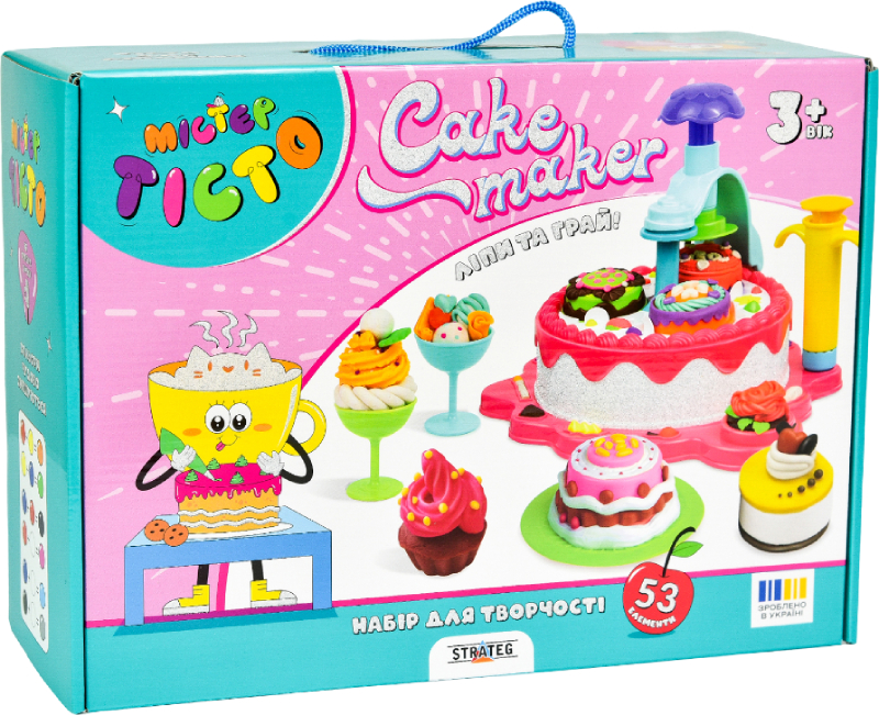Лепка из теста Strateg Мистер тесто Cake Maker на украинском языке (41031) - Фото 1