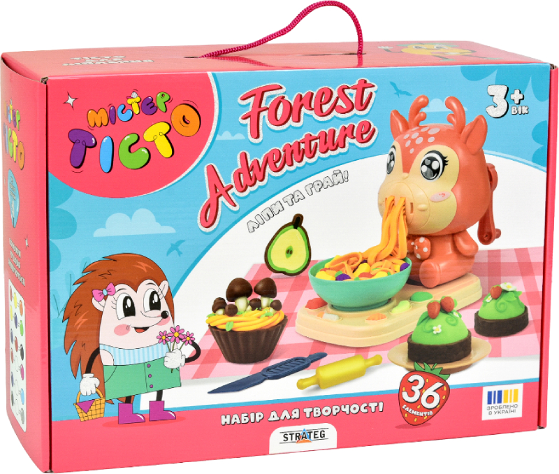 Лепка из теста Strateg Мистер тесто Forest adventure на украинском языке (41034) - Фото 1