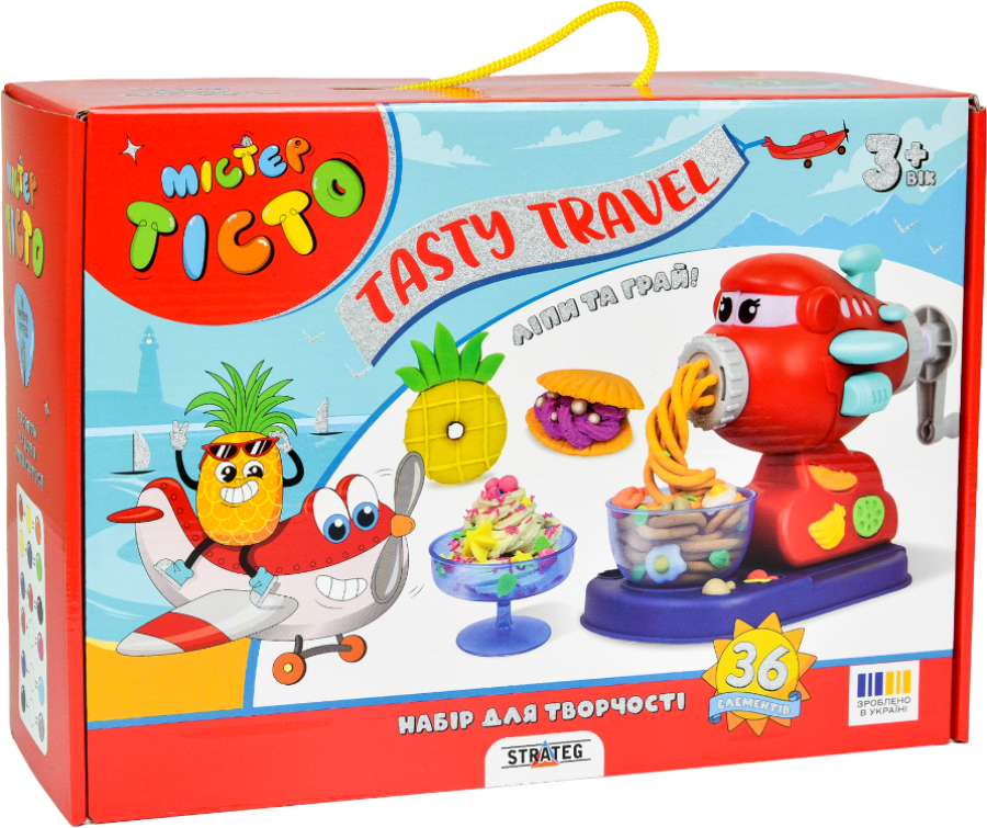 Лепка из теста Strateg Мистер тесто Tasty travel на украинском языке (41038) - Фото 1