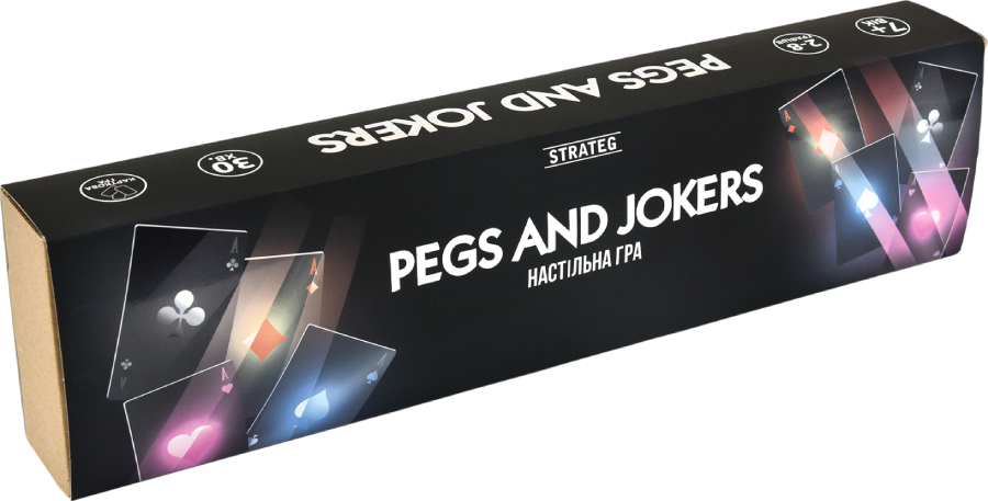 Настольная игра (5-7 лет) Strateg Pegsand Jokersg на украинском языке (30348) - Фото 1