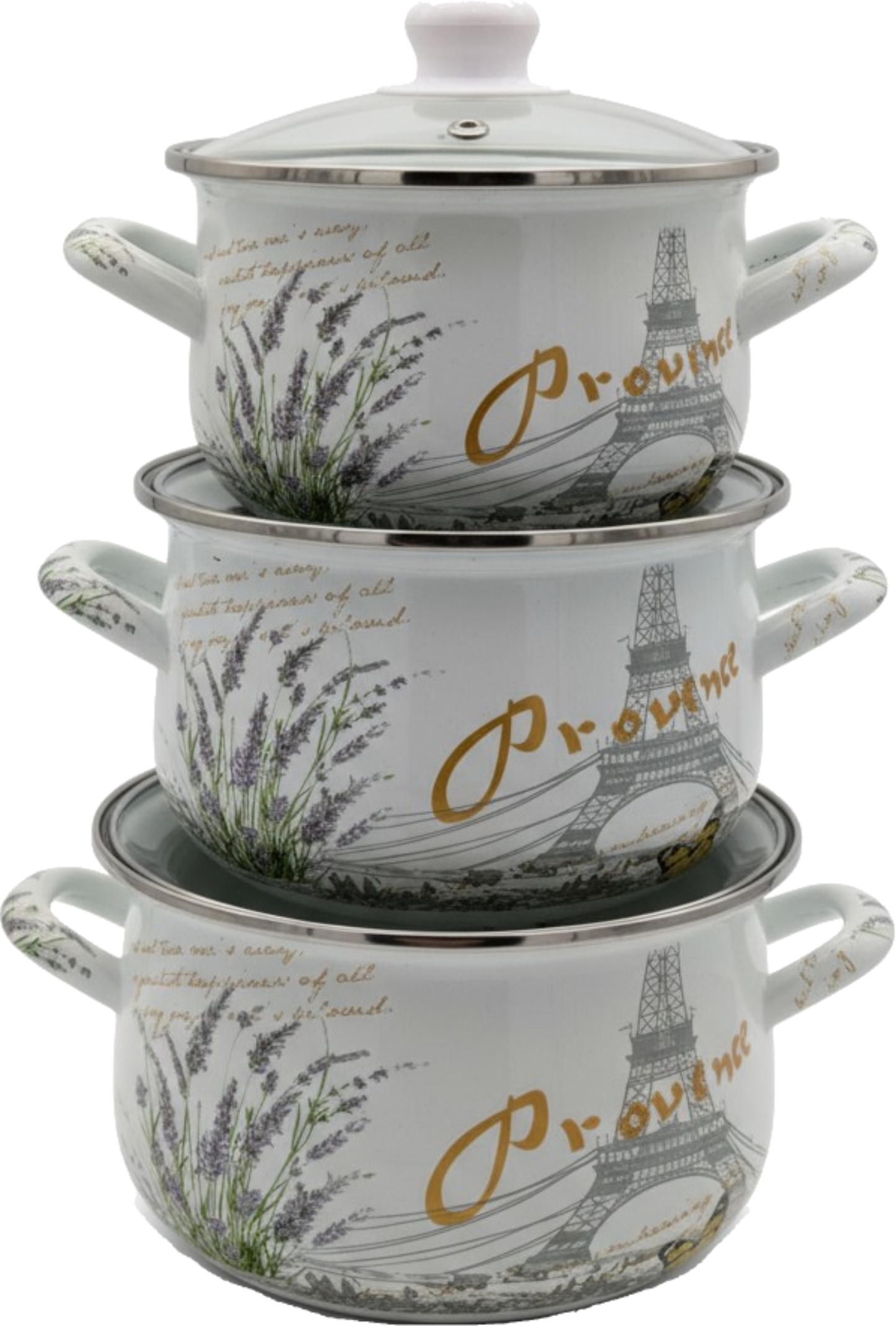 Набір каструль VERONA 1,6 л, 2,3 л,  3 л (VR-0001-03) - Фото 1