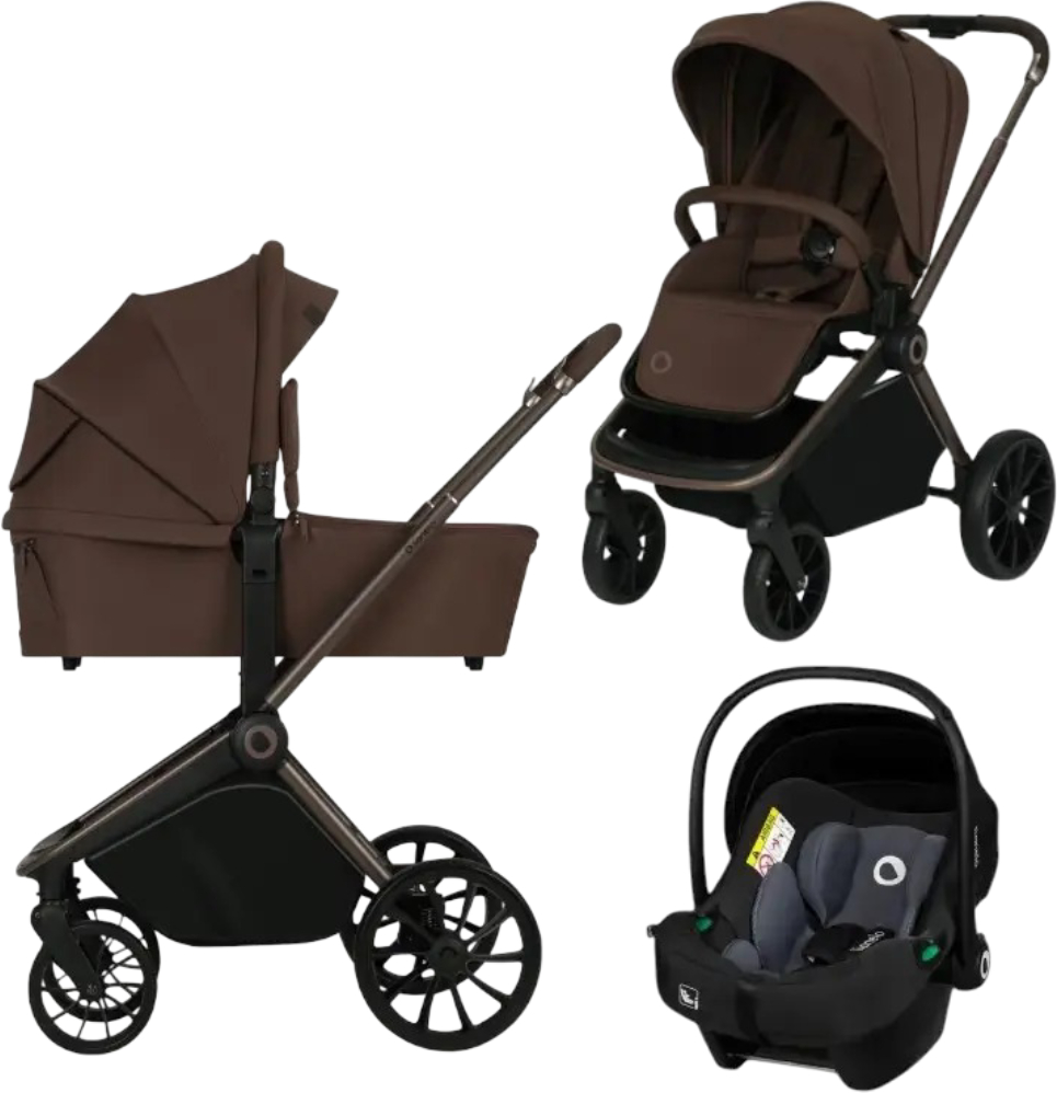 Коляска универсальная 3 в 1 Lionelo Mika Plus Mocha Mousse - Фото 1