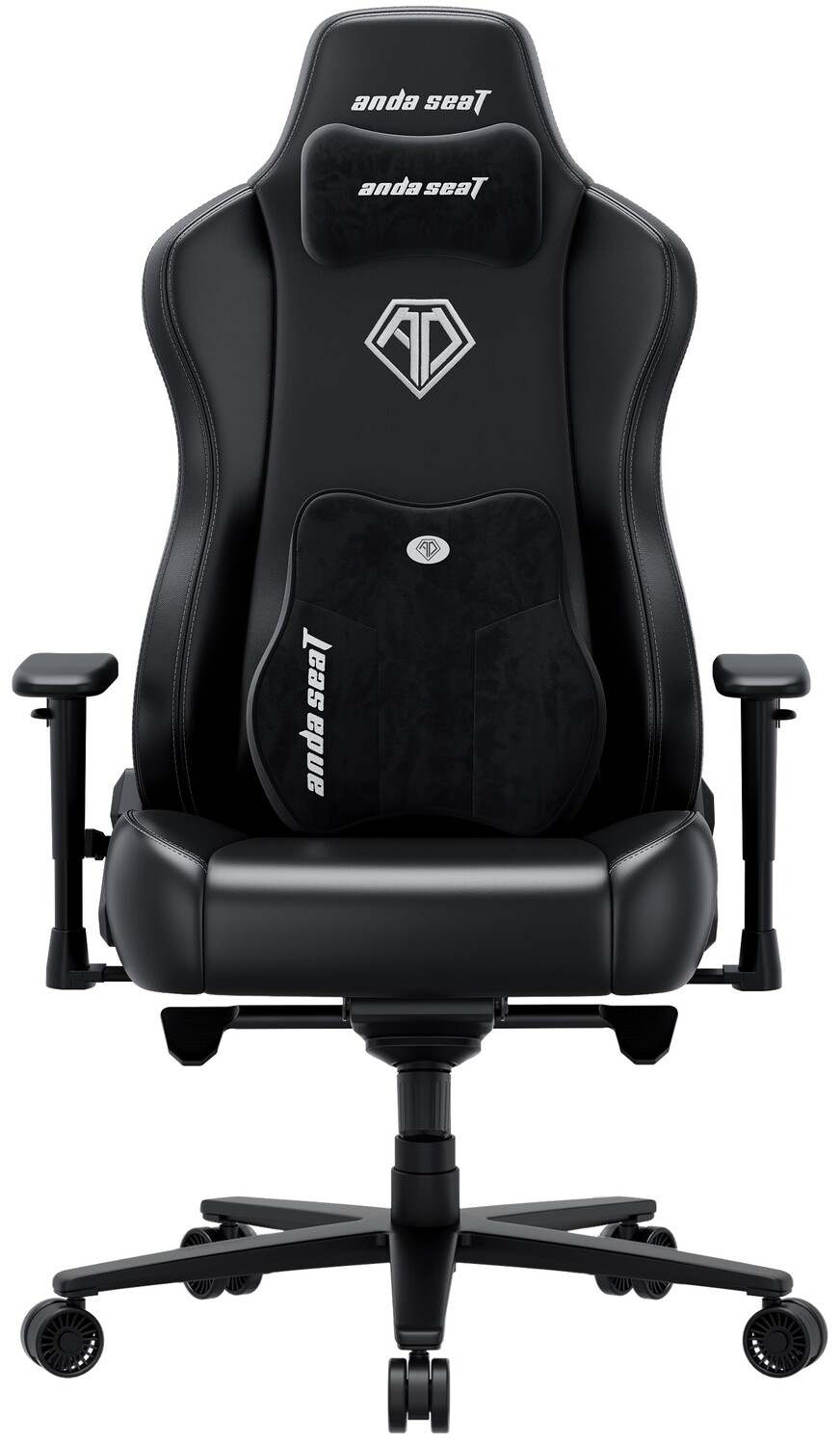 Кресло для геймеров Anda Seat Novis Plus  XL Black PVC (AD23YC-XL-01-B-PV-B04) - Фото 1