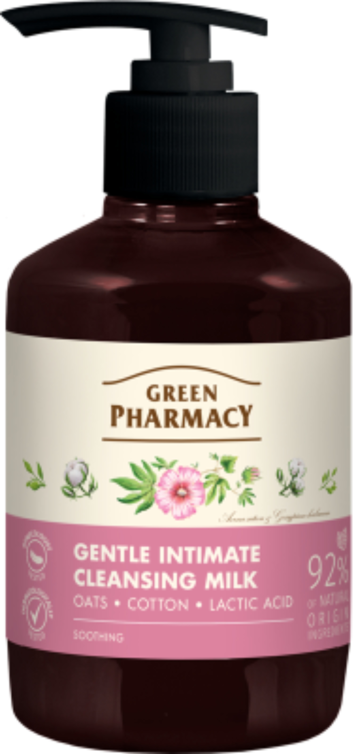 Купити Молочко для інтимної гігієни Green Pharmacy Овес/бавовна 370 мл (4823015935107) - Фото 1 Молочко для інтимної гігієни Green Pharmacy Овес/бавовна 370 мл (4823015935107) - Фото 1