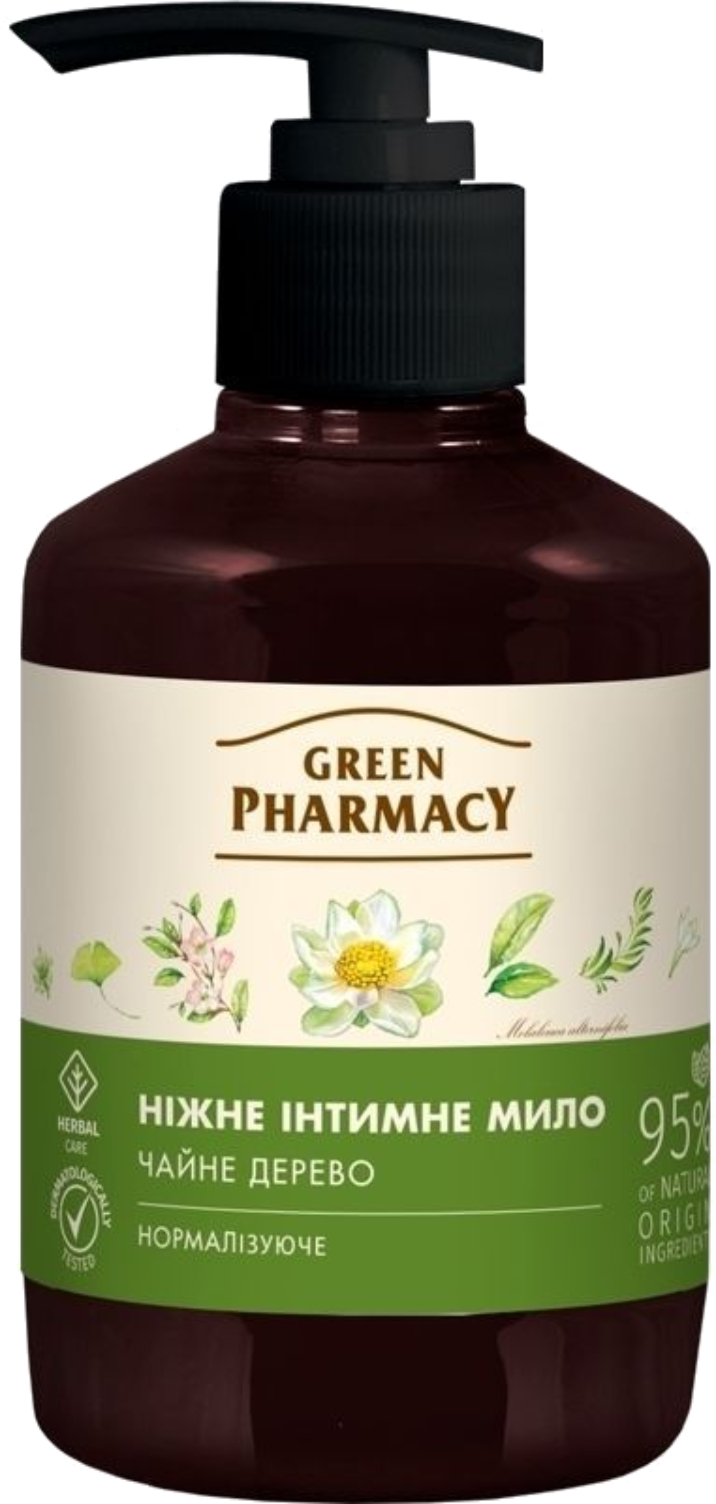 Гель для интимной гигиены Green Pharmacy Чайное дерево 370 мл (4823015907807) - Фото 1