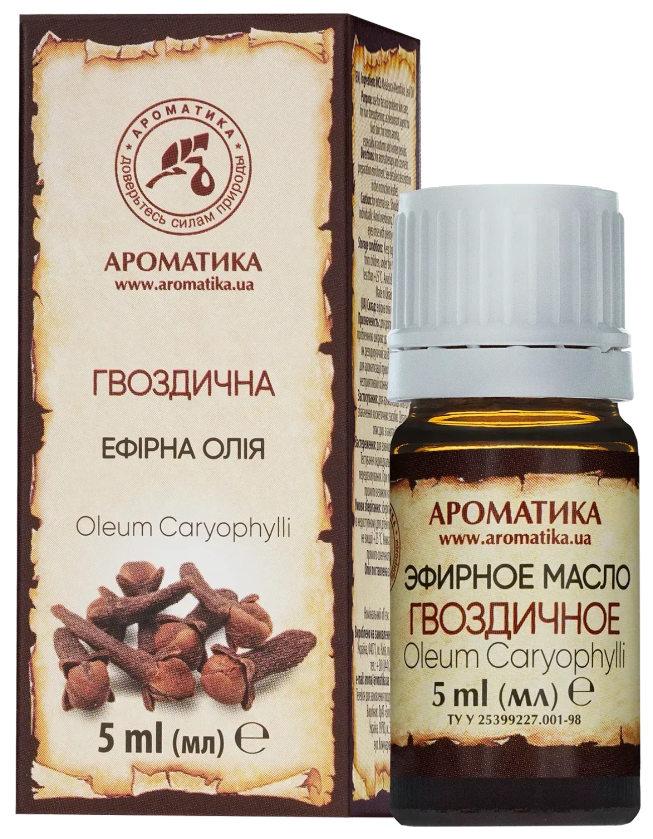 Эфирное масло Ароматика гвоздичное 5 мл (4820031050661) - Фото 1