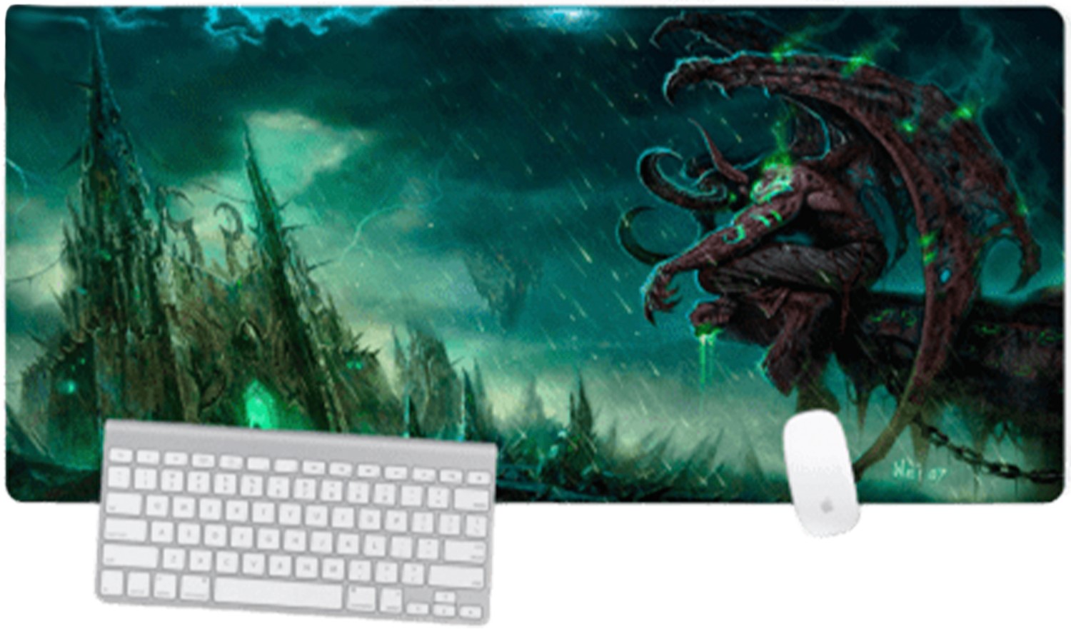 Килимок для миші  ігровий Voltronic Fantasy Art. Demon hunter and castle (YT-MH382) - Фото 1