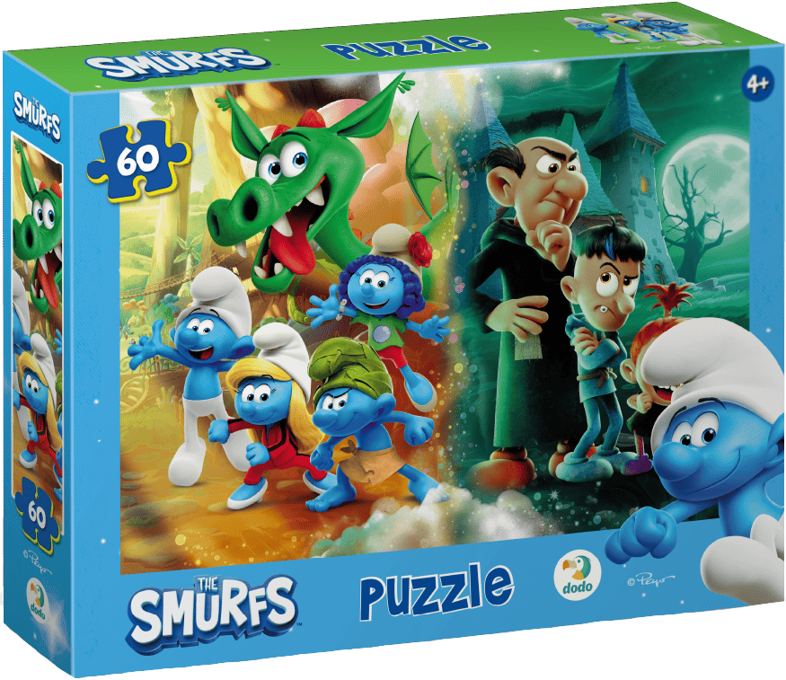 Пазли (3-4 роки) Dodo The Smurfs Домашня тварина-дракон 60 ел. (200664) - Фото 1