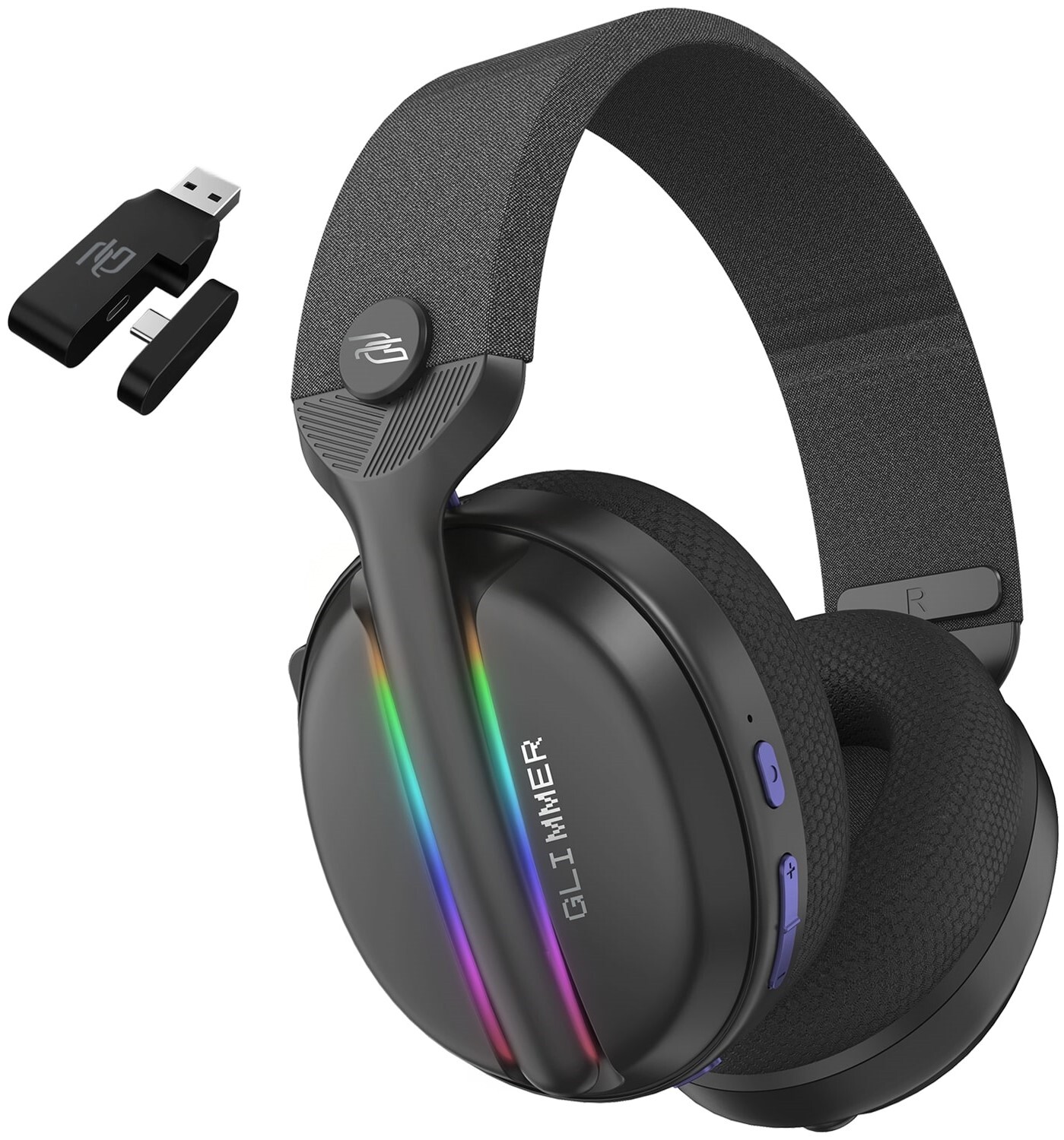 Гарнітура бездротова ігрова Proove Gaming Glimmer (APP) Black/Purple (WHGL00022016) - Фото 1