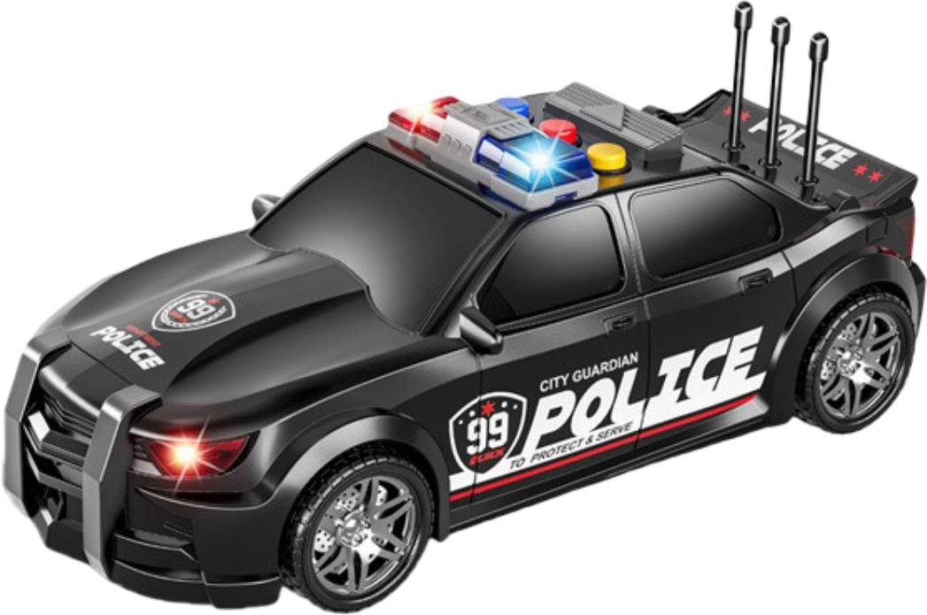 Наземна спецтехніка CARS S Поліцейська машина чорна (CJ-2924205) - Фото 1